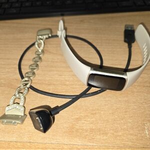 Fitbit Smartwatch in Cream and Black